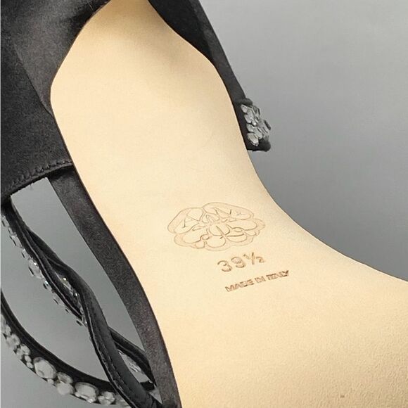 Alexander McQueen Crystal-Embellished Satin High-Heel Sandals size 39.5 - Picture 14 of 14